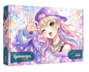 Puzzle 400 Flamingo - Pastelowy urok