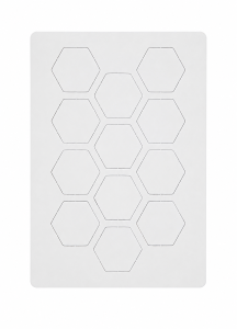 Czysty kafelek hex 21mm w wyprasce (12 sztuk)