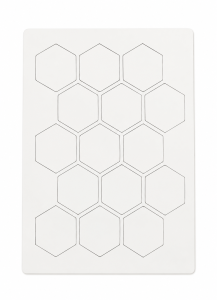 Czysty kafelek hex 30mm w wyprasce (15 sztuk)