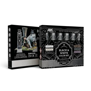 AK Interactive Black & White Color Set