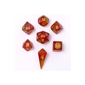 Zestaw kości: Mini Polymer RPG - Phoenix Feather