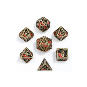 Zestaw kości: Dragon's Hymn Hollow Metal - Ancient Bronze