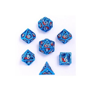 Zestaw kości: Dragon's Hymn Hollow Metal - Blue