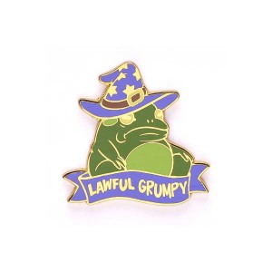 Alternative Alignments Enamel Pin - Lawful Grumpy-Toad