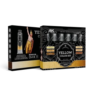 AK Interactive: Artist Dense Acrylic Colors - Yellow Color Set
