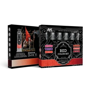 AK Interactive: Artist Dense Acrylic Colors - Red Color Set