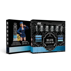 AK Interactive: Artist Dense Acrylic Colors - Blue Color Set