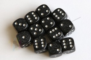 Kości Chessex - kostka k6 16mm Speckled Ninja