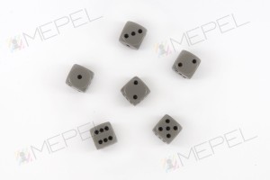 Kość/kostka do gry k6 16mm (oczka) - szara
