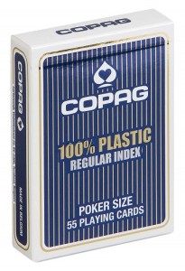 Plastikowe karty do gry: Copag Regular Index - niebieskie