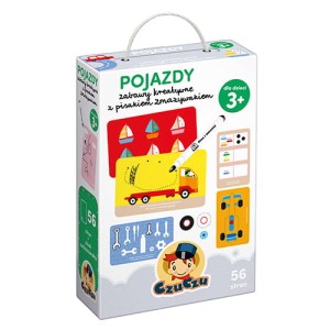 CzuCzu: Pojazdy - Zabawy kreatywne z pisakiem zmazywakiem 3+