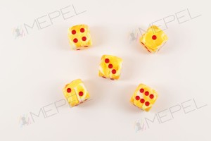 Kości Chessex - kostka k6 16mm Festive Sunburst/red