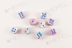 Kości Chessex - kostka k6 12mm Festive Pop Art/blue