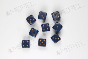 Kości Chessex - kostka k6 12mm Opaque Dusty Blue/copper