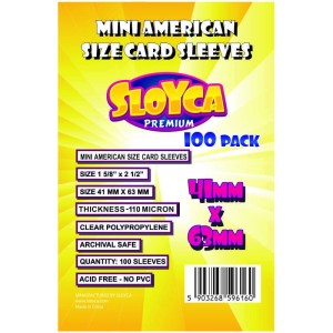Sloyca card sleeves: Mini American Premium (41x63 mm) 100 pcs