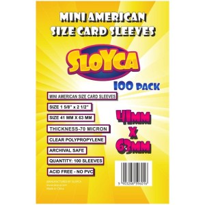 Sloyca card sleeves: Mini American (41x63 mm) 100 pcs