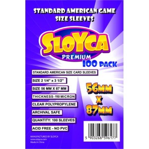 Sloyca card sleeves: Standard American Premium (56x87 mm) 100 pcs