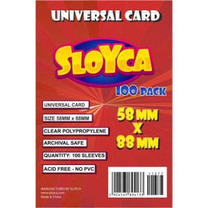 Sloyca card sleeves: Universal Cards (58x88 mm) 100 pcs