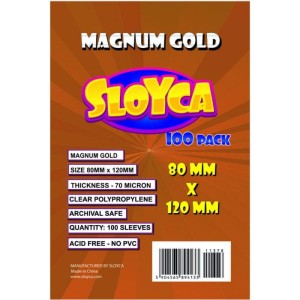 Sloyca card sleeves: Magnum Gold (80x120 mm) 100 pcs