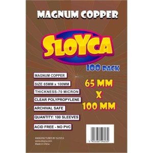 Sloyca card sleeves: Magnum Copper (65x100 mm) 100 pcs
