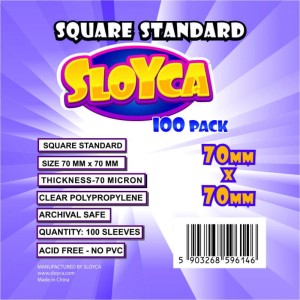 Sloyca card sleeves: Square (70x70 mm) 100 pcs