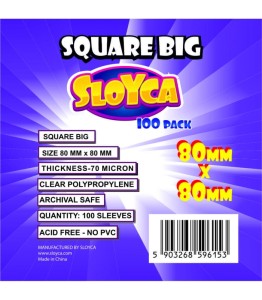Sloyca card sleeves: Square Big (80x80 mm) 100 pcs