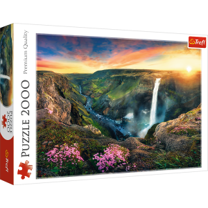 Puzzle 2000 Haifoss waterfall, Iceland