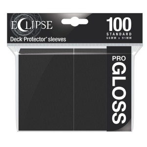 Koszulki na karty Ultra-Pro Pro-Gloss Eclipse Jet Black 66x91 mm 100 sztuk (czarne)