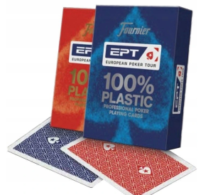 Plastikowe karty do gry Fournier EPT (czerwone)