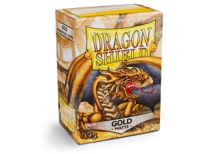Koszulki na karty Dragon Shield Matte - złote - 100 sztuk