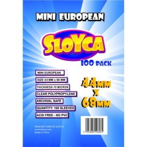 Sloyca card sleeves: Mini European (44x68mm) 100 pcs