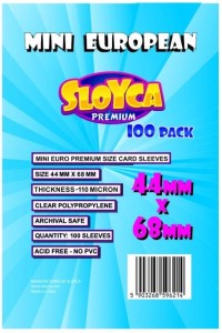 Sloyca card sleeves: Mini European Premium (44x68mm) 100 pcs