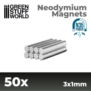 Green Stuff World: Magnesy Neodymowe 3x1mm - 50 szt. (N35)