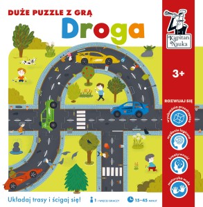 Kapitan Nauka: Duże puzzle z grą - Droga 3+