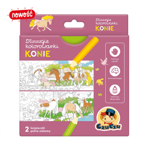 CzuCzu: Długie kolorowanki - Konie 4+