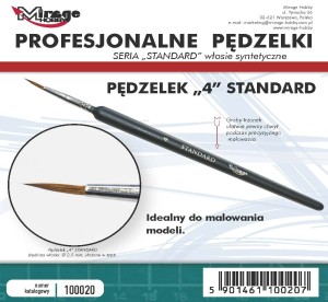 Mirage Hobby: Pędzel Standard "4" (włosie syntetyczne)