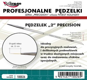 Mirage Hobby: Pędzel Precision Kolinsky "2" (finest)