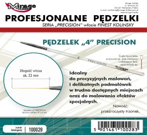 Mirage Precision Kolinsky "4" brush (finest)