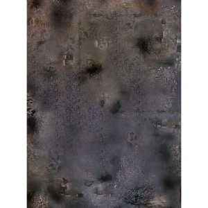 Mata lateksowa dwustronna: Zrujnowane miasto 44"x60"