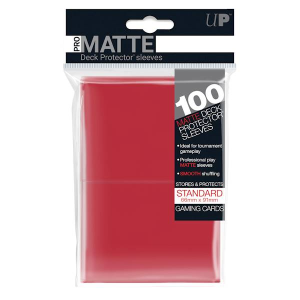Koszulki na karty Ultra-Pro Pro-Matte Standard 66x91 mm 100 sztuk - czerwone