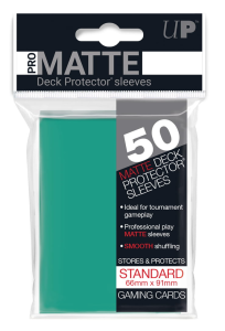 Koszulki na karty Ultra-Pro Pro-Matte Standard 66x91 mm 50 sztuk - turkusowy