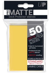 Koszulki na karty Ultra-Pro Pro-Matte Standard 66x91 mm 50 sztuk - żółty