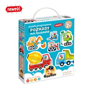 CzuCzu: Puzzle progresywne - Pojazdy na budowie 2+