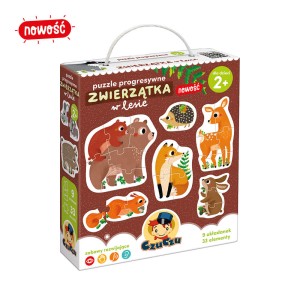 CzuCzu: Puzzle progresywne - Zwierzątka w lesie 2+