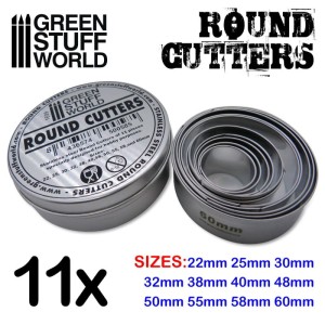 Green Stuff World: Okrągłe frezy do podstaw (Round Cutters)