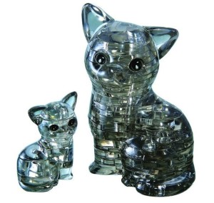 3D Crystal Puzzle 49: Black cats