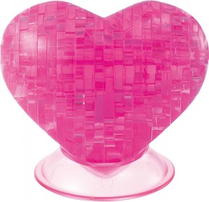 3D Crystal Puzzle 46: Pink heart