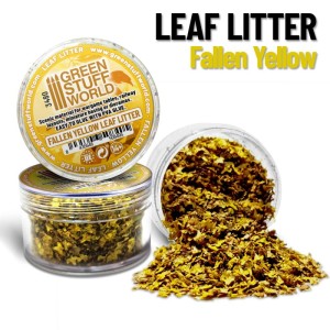 Green Stuff World: Posypka modelarska - Miniaturowe liście - Fallen yellow