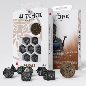 Komplet kości RPG Wiedźmin: Geralt - Srebrny Miecz