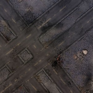 Mata lateksowa dwustronna: Zrujnowane miasto 36"x36" (Crisis Protocol)